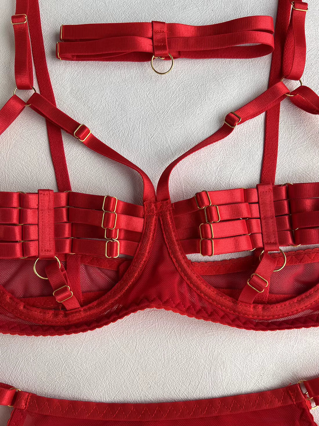 Ellolace Sexy Lingerie Naked Women Without Censorship 5-Piece Sexy Costume Hollow Underwear Uncensored Sensual Open Bra Outfits