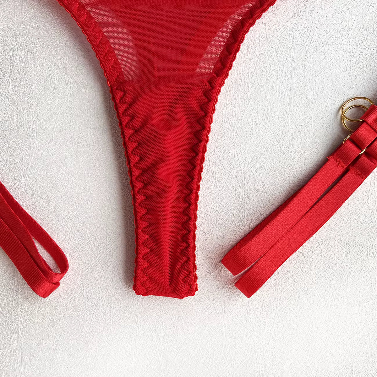 Ellolace Sexy Lingerie Naked Women Without Censorship 5-Piece Sexy Costume Hollow Underwear Uncensored Sensual Open Bra Outfits