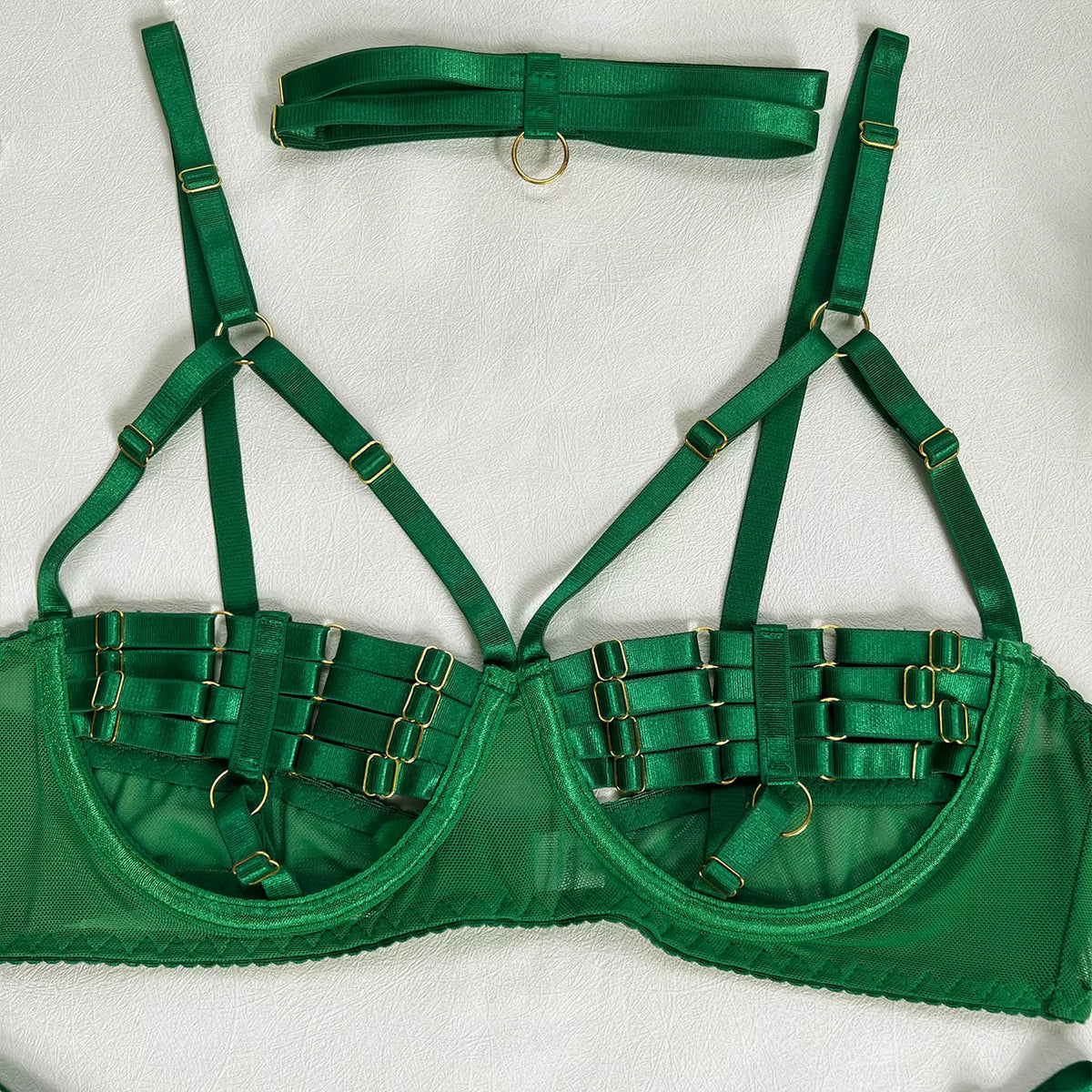 Ellolace Sexy Lingerie Naked Women Without Censorship 5-Piece Sexy Costume Hollow Underwear Uncensored Sensual Open Bra Outfits