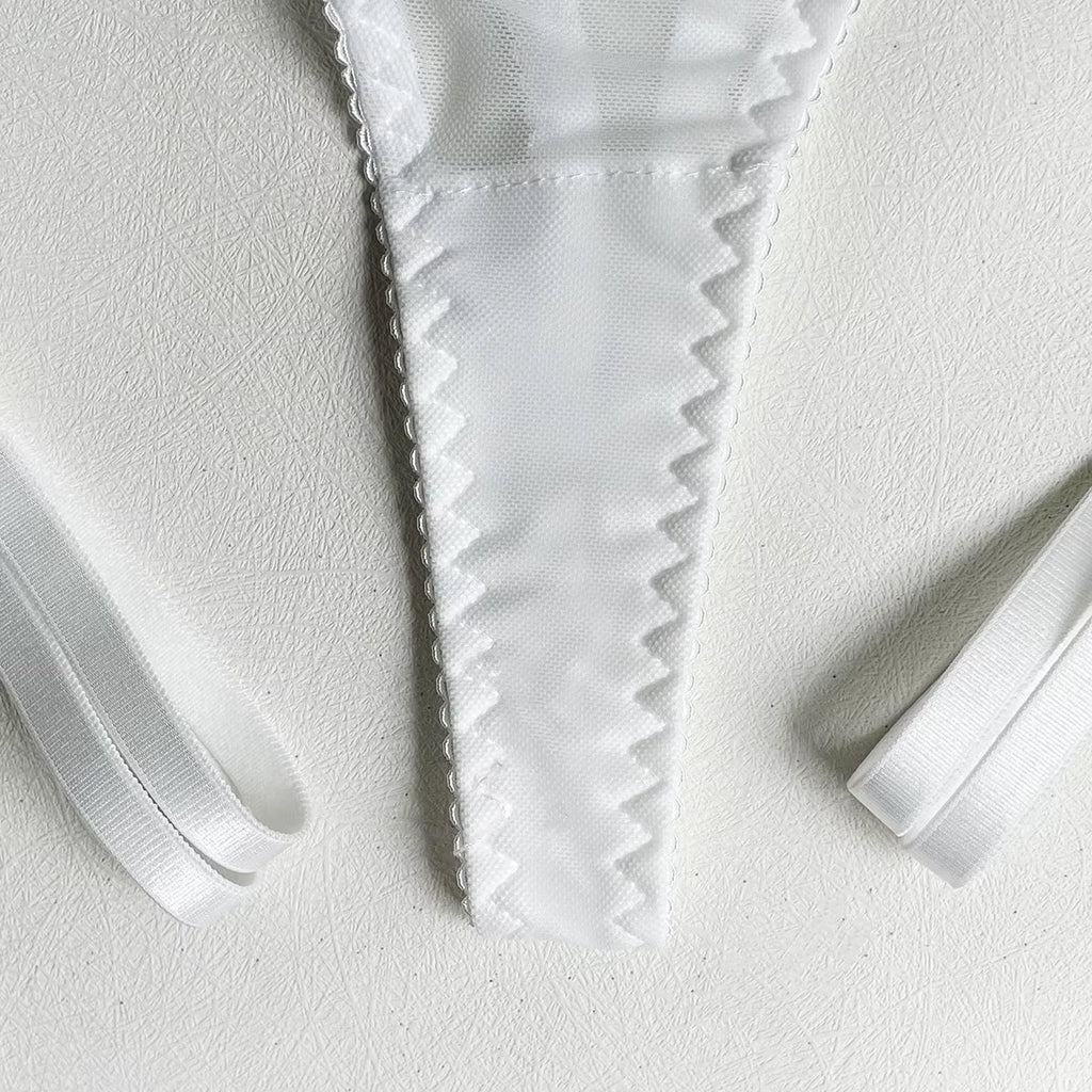 Ellolace Sexy Lingerie Naked Women Without Censorship 5-Piece Sexy Costume Hollow Underwear Uncensored Sensual Open Bra Outfits