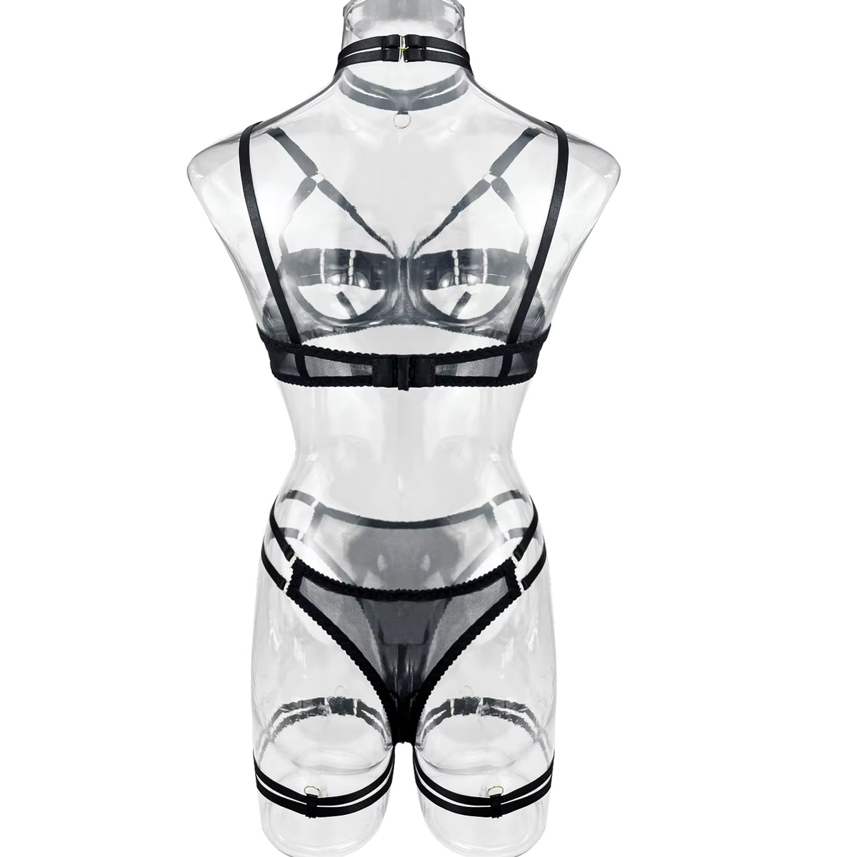 Ellolace Sexy Lingerie Naked Women Without Censorship 5-Piece Sexy Costume Hollow Underwear Uncensored Sensual Open Bra Outfits